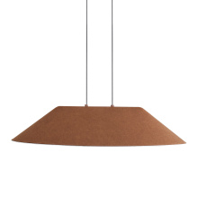 Golden 3133-P30 CO-BK - Golden Lighting Faroe 30in Integrated LED Pendant in Coffee/Black Felt